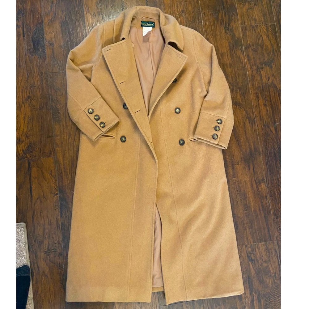 Vintage Men’s Camel Coat - Harvé Benard Size 12